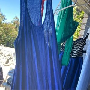 Royal blue sun dress long